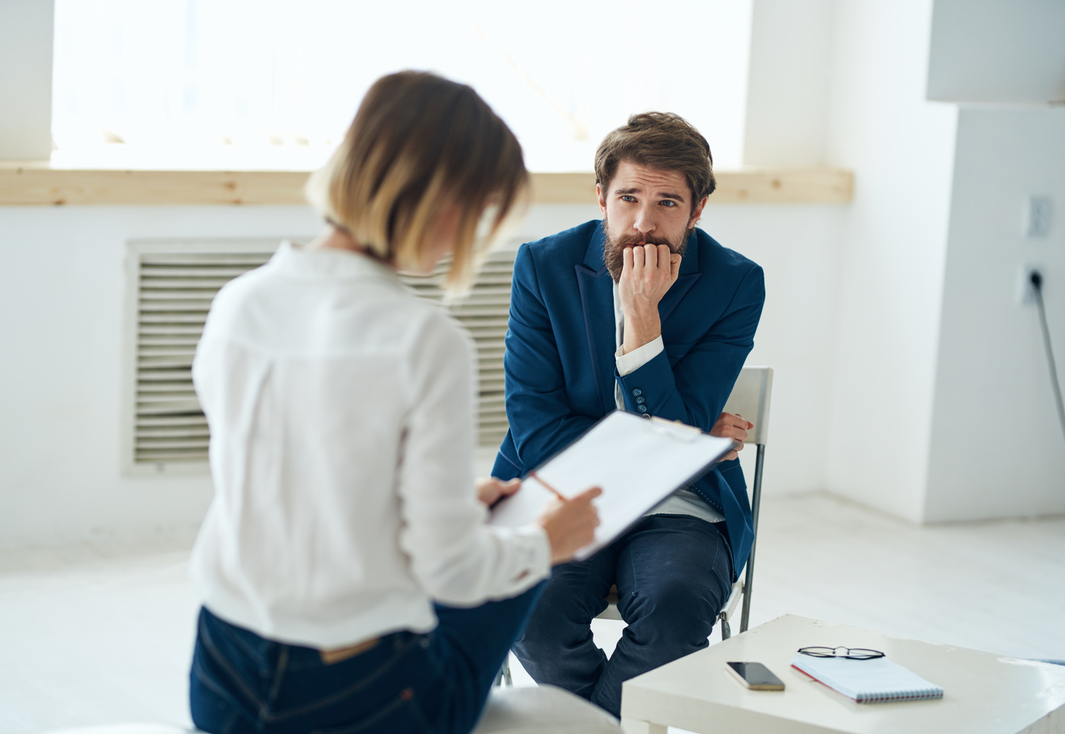 Man Visiting Therapist